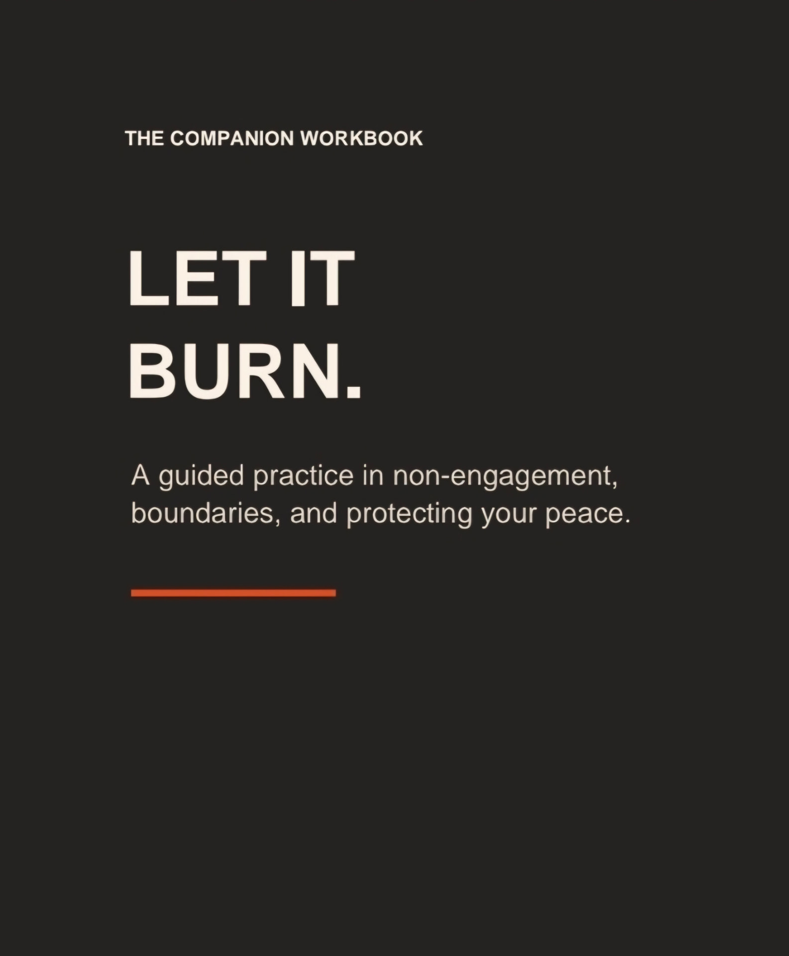 Cover of Let It Burn — The Companion Workbook