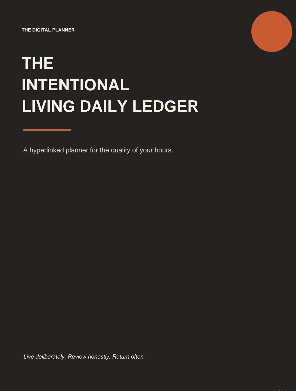 Cover of The Intentional Living Daily Ledger